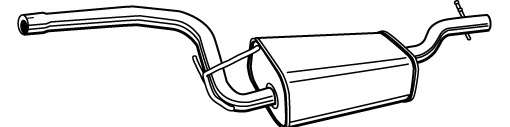 Средний глушитель выхлопных газов