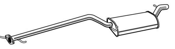 Средний глушитель выхлопных газов