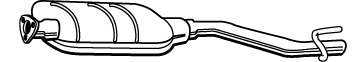 Средний глушитель выхлопных газов