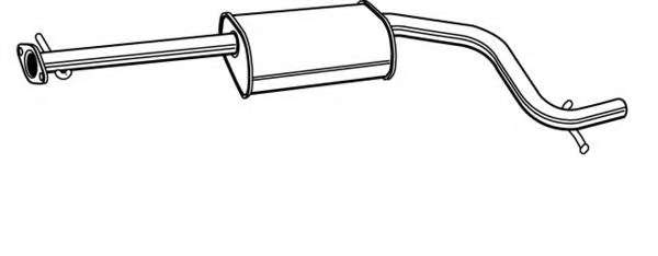 Средний глушитель выхлопных газов