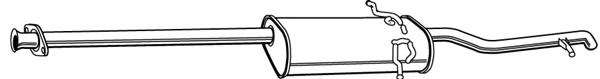 Средний глушитель выхлопных газов