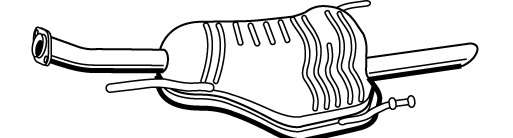 Глушитель выхлопных газов конечный