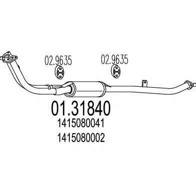 Предглушитель выхлопных газов