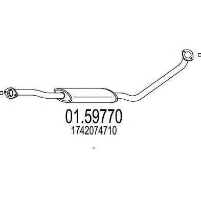 Средний глушитель выхлопных газов