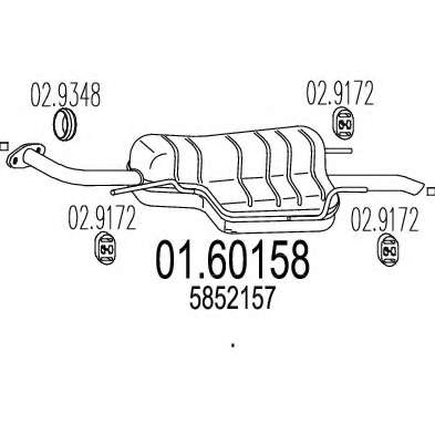 Глушитель выхлопных газов конечный