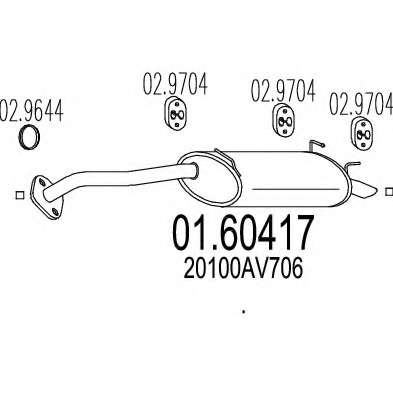 Глушитель выхлопных газов конечный