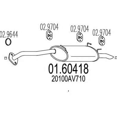 Глушитель выхлопных газов конечный