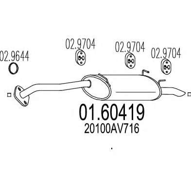 Глушитель выхлопных газов конечный