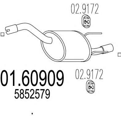 Глушитель выхлопных газов конечный