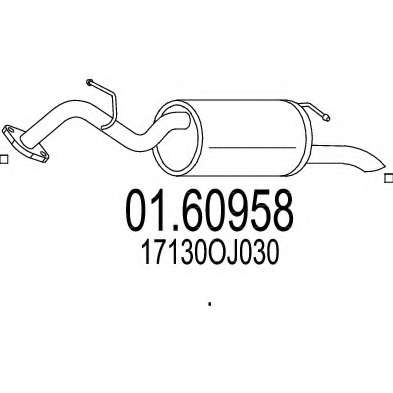 Глушитель выхлопных газов конечный