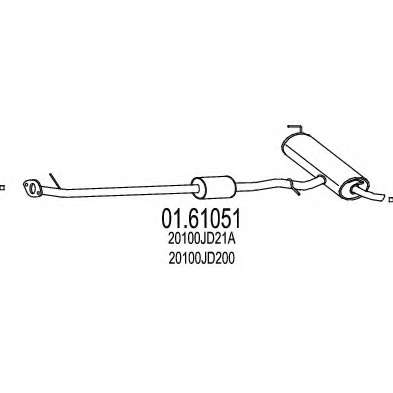 Глушитель выхлопных газов конечный