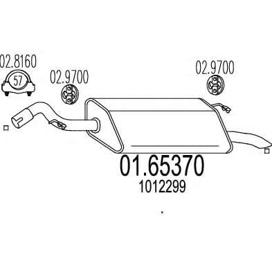 Глушитель выхлопных газов конечный