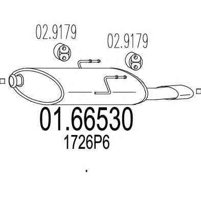 Глушитель выхлопных газов конечный
