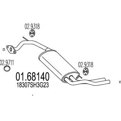 Глушитель выхлопных газов конечный