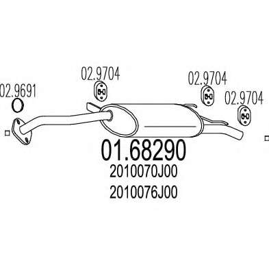 Глушитель выхлопных газов конечный