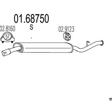 Глушитель выхлопных газов конечный