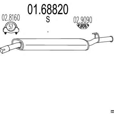Глушитель выхлопных газов конечный