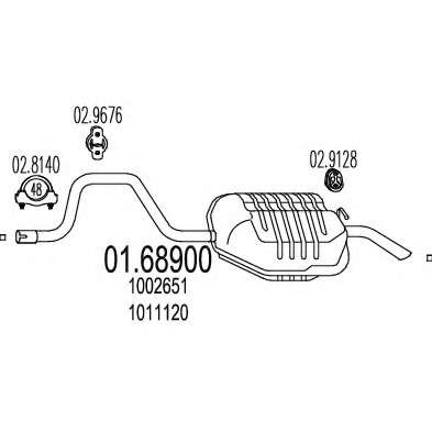 Глушитель выхлопных газов конечный