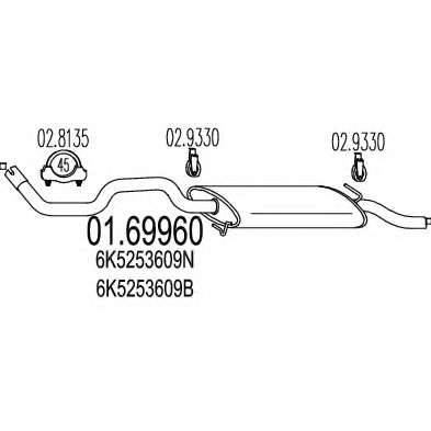 Глушитель выхлопных газов конечный