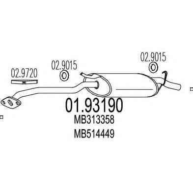 Глушитель выхлопных газов конечный