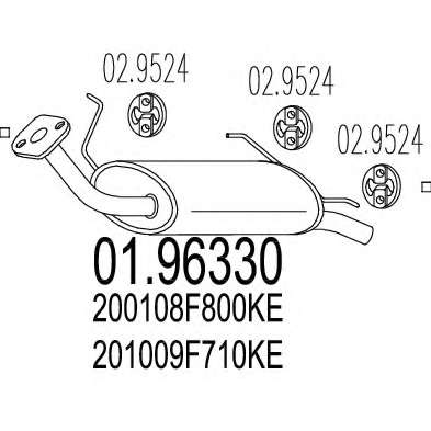 Глушитель выхлопных газов конечный
