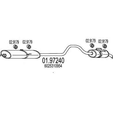 Глушитель выхлопных газов конечный