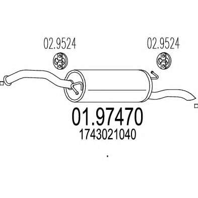 Глушитель выхлопных газов конечный
