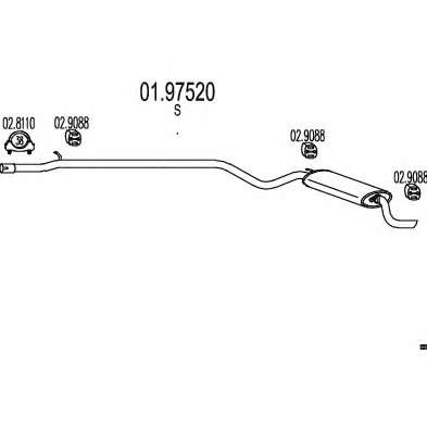 Глушитель выхлопных газов конечный