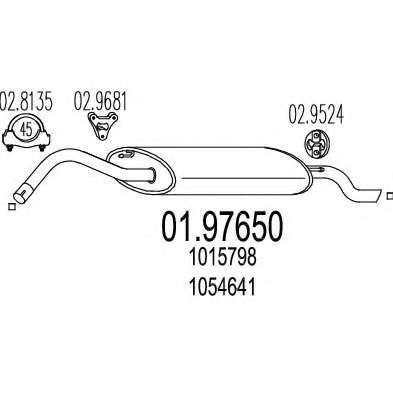 Глушитель выхлопных газов конечный