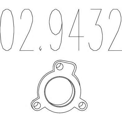 Прокладка, труба выхлопного газа