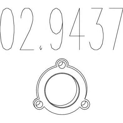 Прокладка, труба выхлопного газа