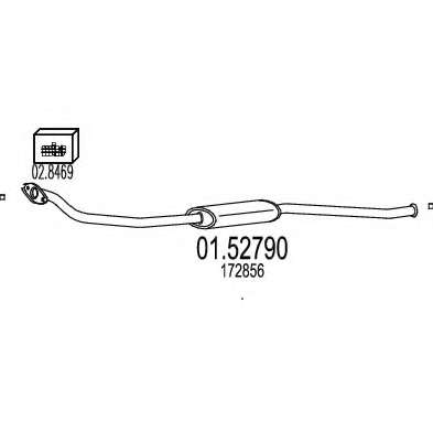 Средний глушитель выхлопных газов