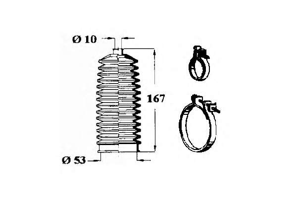 Комплект пылника, рулевое управление