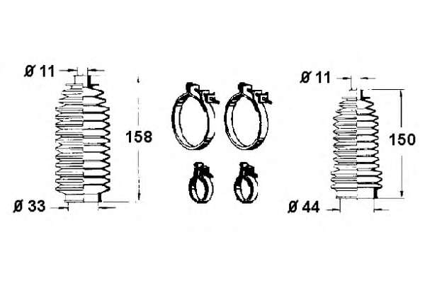 Комплект пылника, рулевое управление