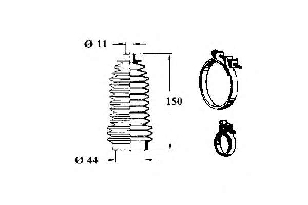 Комплект пылника, рулевое управление