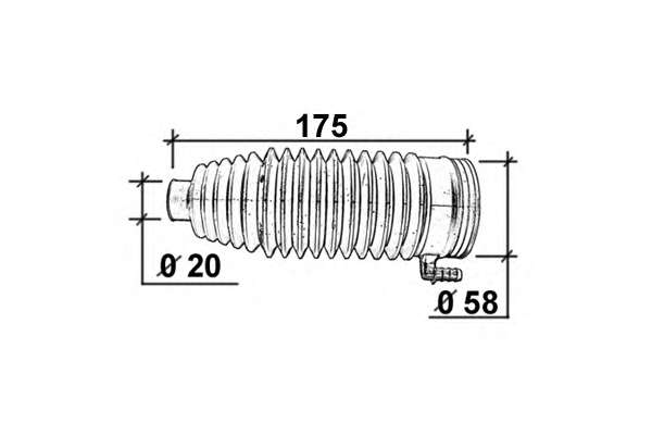 Пильовик кермової рейки