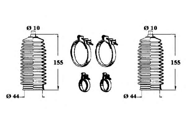 Комплект пылника, рулевое управление