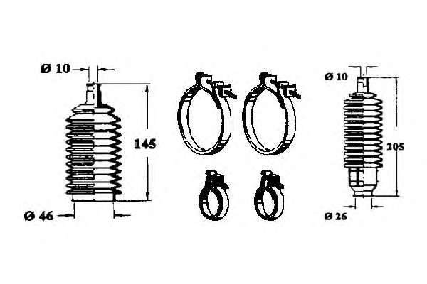 Комплект пылника, рулевое управление