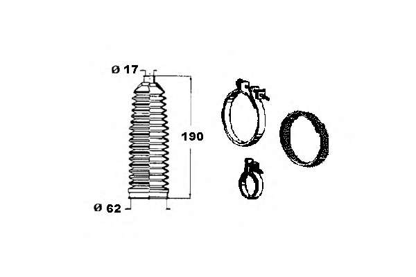 Комплект пылника, рулевое управление