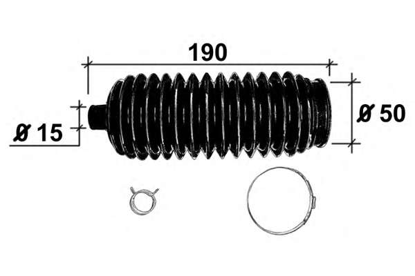 Комплект пылника, рулевое управление