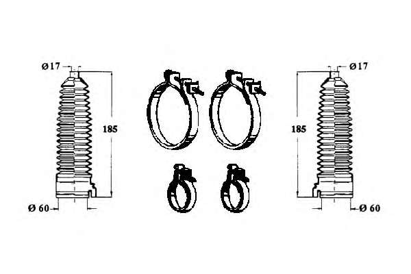 Комплект пылника, рулевое управление