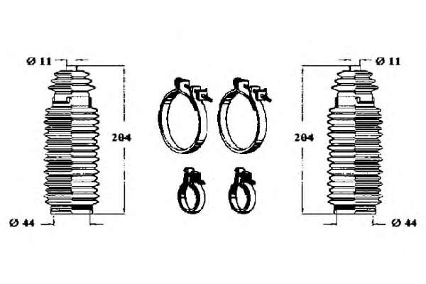 Комплект пылника, рулевое управление