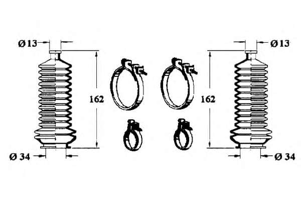 Комплект пылника, рулевое управление