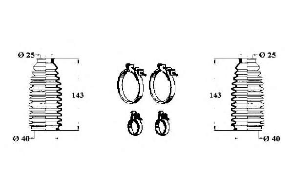 Комплект пылника, рулевое управление