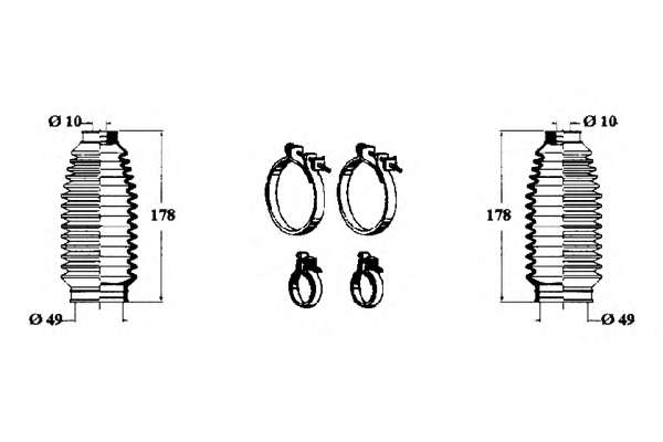 Комплект пылника, рулевое управление