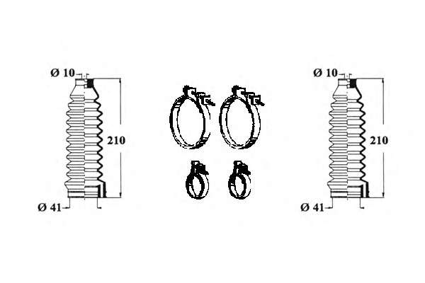 Комплект пылника, рулевое управление