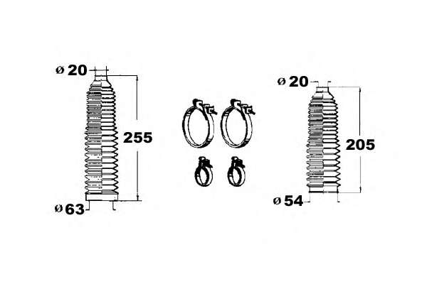 Комплект пылника, рулевое управление