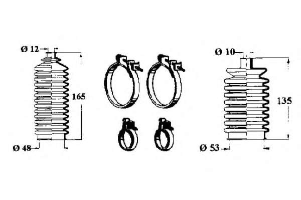 Комплект пылника, рулевое управление