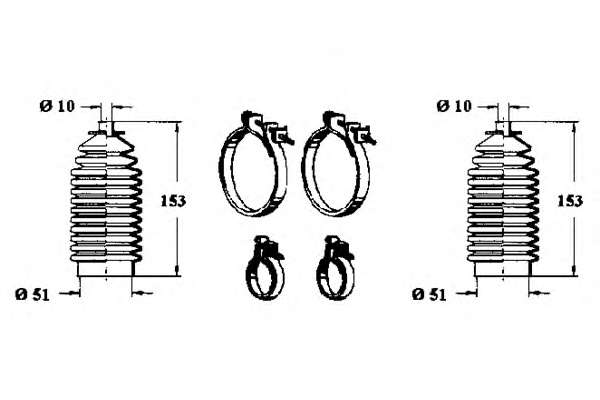 Комплект пылника, рулевое управление