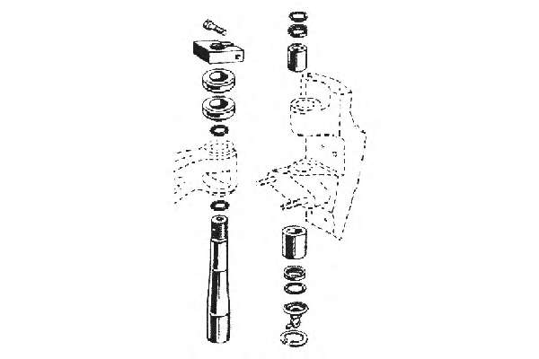 Ремкомплект, шкворень поворотного кулака
